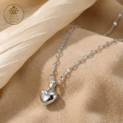 Diva Heart Shine (Gold) Necklace for Girls & Women