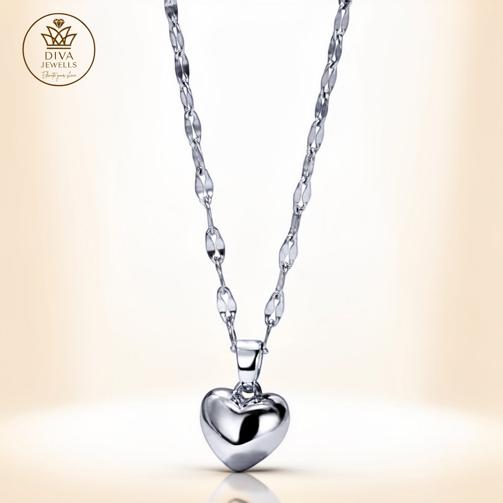 Diva Heart Shine (Gold) Necklace for Girls & Women