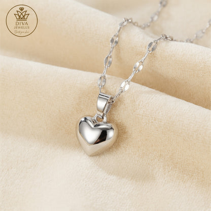 Diva Heart Shine (Gold) Necklace for Girls & Women