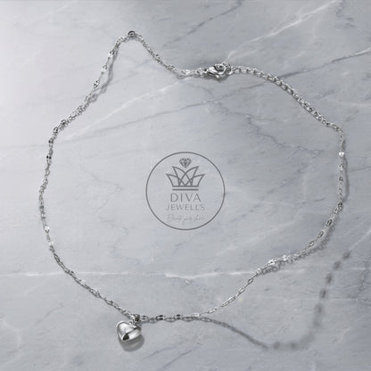 Diva Heart Shine (Gold) Necklace for Girls & Women