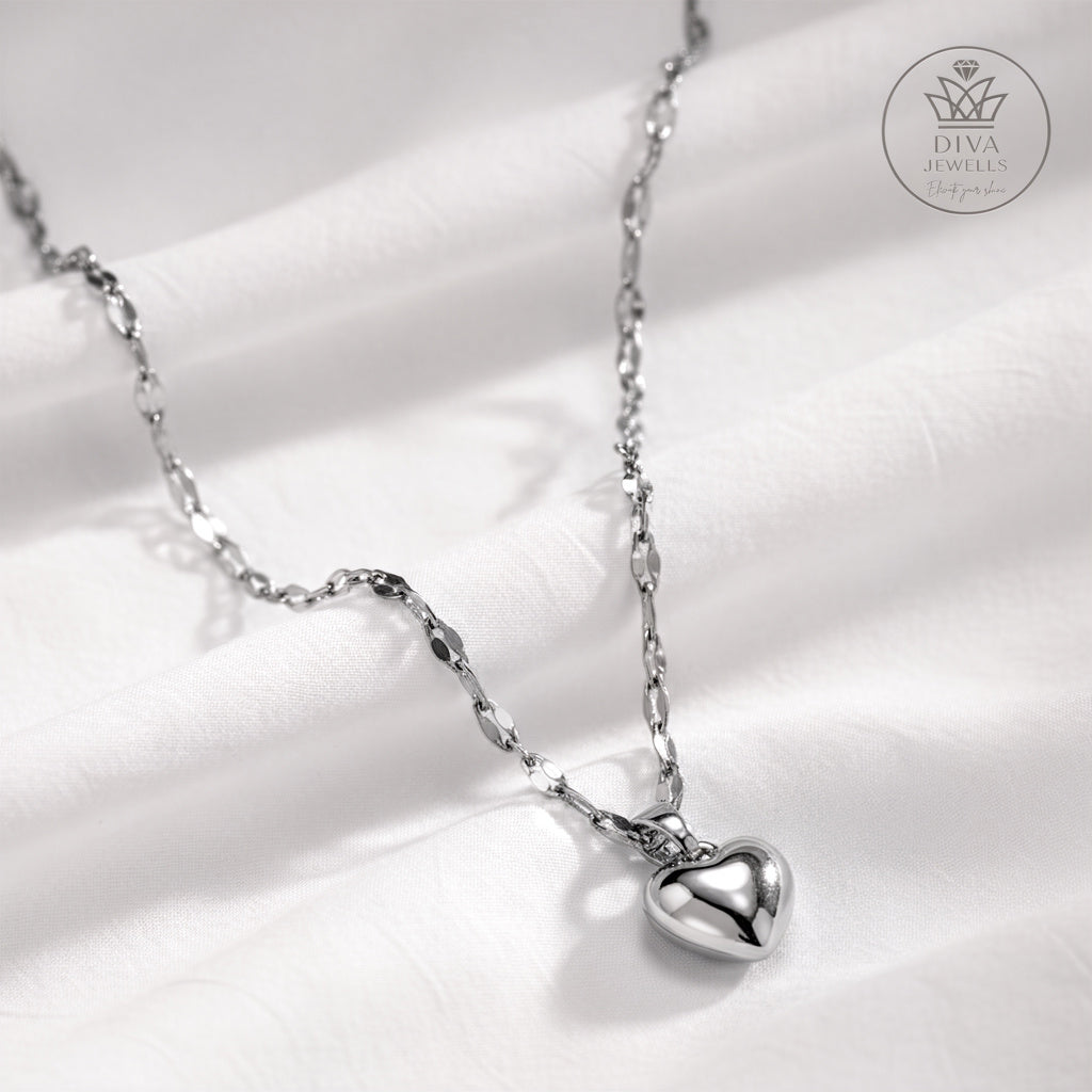 Diva Heart Shine (Gold) Necklace for Girls & Women