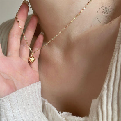 Diva Heart Shine (Gold) Necklace for Girls & Women